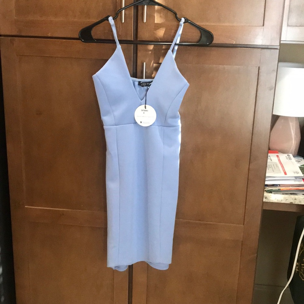 Blue/periwinkle white Fox dress - size AU 8/US M